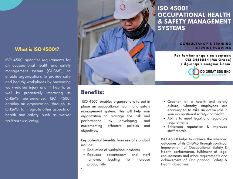 ISO45001 Occupational Health & Safety Management Systems