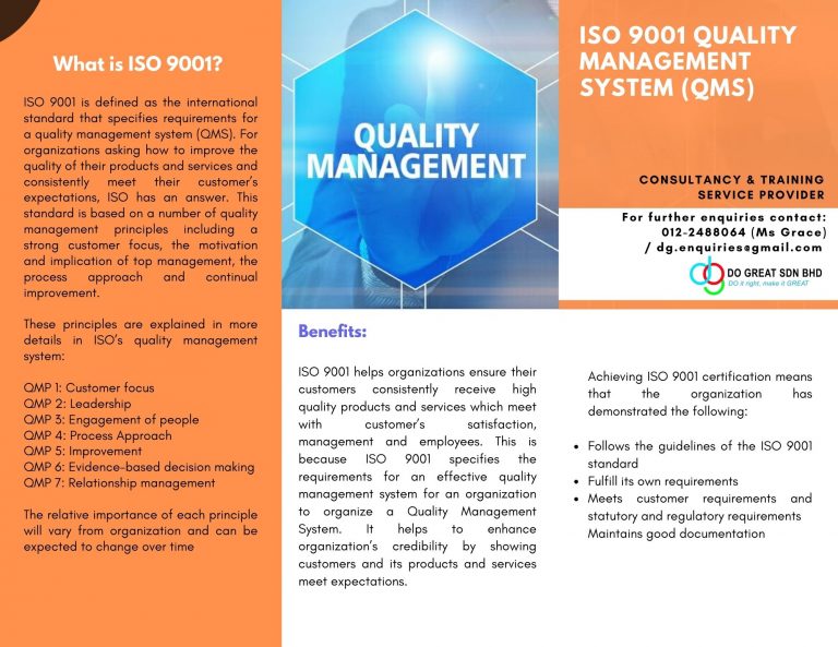 ISO9001 Quality Management Systems